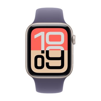 Apple Watch SE 3 44 mm, Starlight Aluminum Purple Fog Sport Band M/L